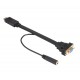 Akasa AK-CBHD18-20BK adaptador de cable de vídeo 0,2 m HDMI tipo A (Estándar) VGA (D-Sub) Negro
