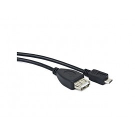 Lanberg OEM-0006 cable USB 0,15 m USB 2.0 USB A Micro-USB B Negro