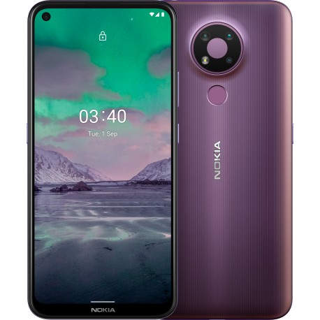 Nokia 3.4 16,2 cm (6.39'') Android 10.0 4G USB Tipo C 3 GB 32 GB 4000 mAh Púrpura - hq5020uh06000