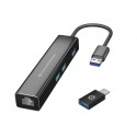 Conceptronic DONN07BA hub de interfaz USB 3.2 Gen 1 (3.1 Gen 1) Type-A 5000 Mbit/s Negro