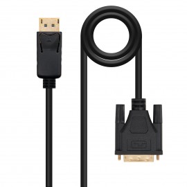 Nanocable Cable Conversor DisplayPort a DVI, DP/M - DVI/M, Negro, 1 m - 10.15.4501