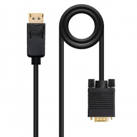 Nanocable Cable Conversor DisplayPort a VGA, DP/M - VGA/M, Negro, 1 m - 10.15.4401