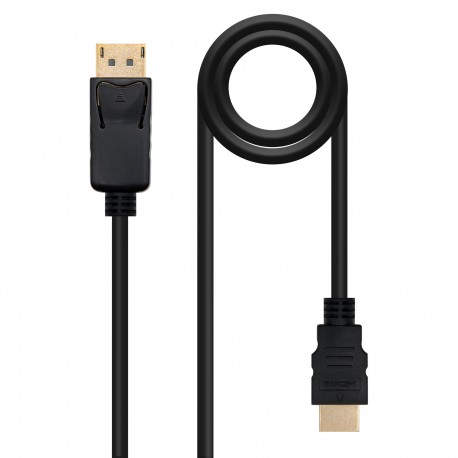 Nanocable Cable Conversor DISPLAYPORT a HDMI, DP/M - HDMI/M, Negro, 1.5 m - 10.15.4301-L150