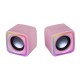 Mars Gaming MSCUBEP Rosa Altavoces Gaming RGB Compactos Procesador Sonido DSP 8W