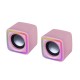 Mars Gaming MSCUBEP Rosa Altavoces Gaming RGB Compactos Procesador Sonido DSP 8W