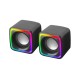 Mars Gaming MSCUBE Negro Altavoces Gaming RGB Compactos Procesador Sonido DSP 8W