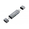 Equip 245460 lector de tarjeta USB 3.2 Gen 1 (3.1 Gen 1) Type-A/Type-C Gris
