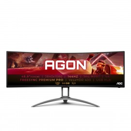 AOC AG493QCX LED display 124 cm (48.8'') 3840 x 1080 Pixeles Negro, Rojo
