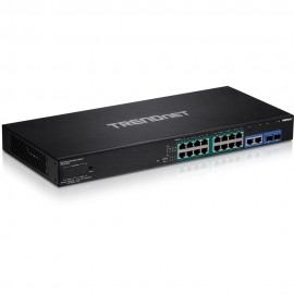Trendnet TPE-3018LS switch Gestionado Gigabit Ethernet (10/100/1000) Energía sobre Ethernet (PoE) 1U Negro