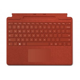 Microsoft Surface Pro Signature Keyboard Rojo Microsoft Cover port QWERTY Español - 8XB-00032