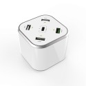 AISENS Cargador 48W 5 Puertos 3x USB-A 1x USB-C 1x USB QC3.0, Blanco