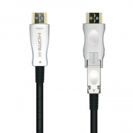 AISENS Cable HDMI V2.0 AOC Desmontable Premium Alta Velocidad / HEC 4k@60Hz 4:4:4 18Gbps, A/M-D/A/M, Negro, 40m - A148-0513
