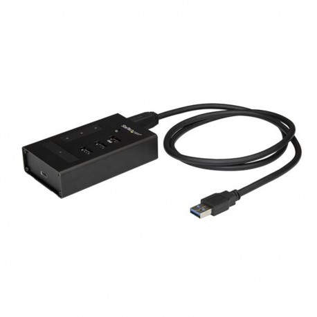 StarTech.com Hub Concentrador USB 3.0 USB A a 3x USB-A y 1x USB Tipo C de 4 Puertos - Ladrón USB a USBC de Metal - HB30A3A1CST