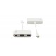 Kramer Electronics ADC-U31C/M1 adaptador de cable de vídeo 0,17 m USB C USB C + USB A + VGA Blanco - 99-97210003