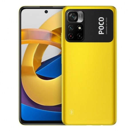 Xiaomi POCO M4 Pro 5G 16,8 cm (6.6'') SIM doble Android 11 USB Tipo C 4 GB 64 GB 5000 mAh Amarillo - mzb0a24eu