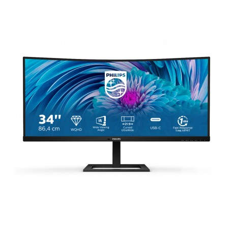 Philips E Line 346E2CUAE/00 pantalla para PC 86,4 cm (34'') 3440 x 1440 Pixeles Wide Quad HD+ LCD Negro