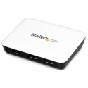 StarTech.com Adaptador de Red NIC Gigabit Ethernet Externo USB 3.0 con Hub Concentrador 3 Puertos con Alimentación ST3300U3S
