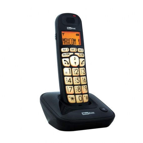 MaxCom MC6800 teléfono Teléfono DECT Identificador de llamadas Negro