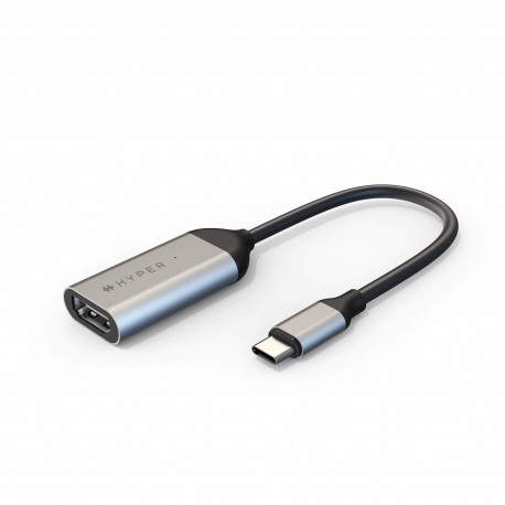 HYPER HD425A adaptador de cable de vídeo USB Tipo C HDMI Acero inoxidable