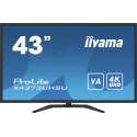iiyama ProLite X4373UHSU-B1 pantalla para PC 108 cm (42.5'') 3840 x 2160 Pixeles 4K Ultra HD Negro