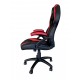 KeepOut XS200 Silla para videojuegos universal Asiento acolchado Negro, Rojo