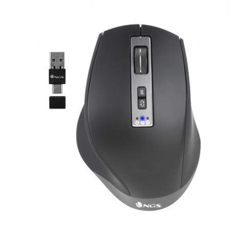 NGS BLUR-RB ratón mano derecha Bluetooth+USB Type-A 3200 DPI - NGS-MOUSE-1106