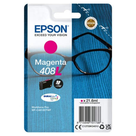 Epson Singlepack Magenta 408L DURABrite Ultra Ink - C13T09K34010