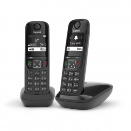 Gigaset AS690 Duo Teléfono DECT/analógico Identificador de llamadas Negro - l36852-h2816-d201