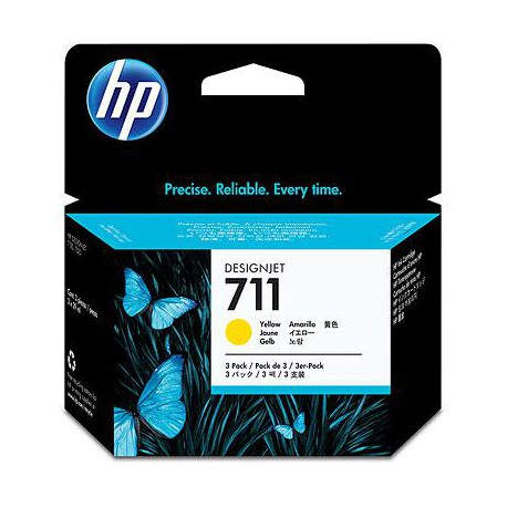 HP 711 3-pack 29-ml Yellow Ink
