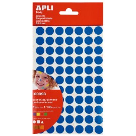 APLI 00993 etiqueta autoadhesiva Permanente Azul, Verde, Rojo, Amarillo