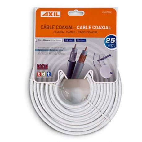 Engel Axil CA0728E cable coaxial 25 m Blanco