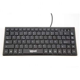 iggual Teclado USB compacto TKL Slim TKL-USB negro - IGG317082