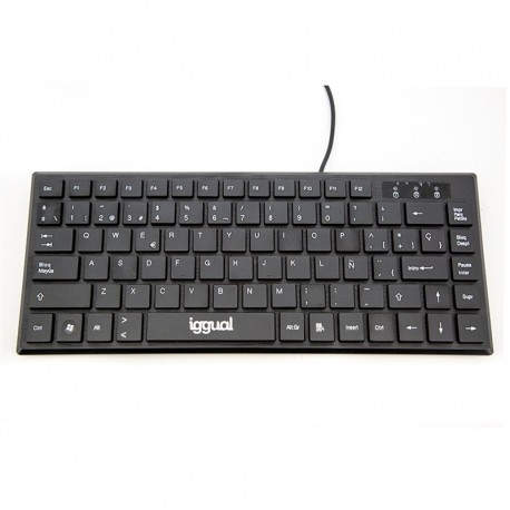iggual Teclado USB compacto TKL Slim TKL-USB negro - IGG317082