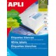APLI 02411 etiqueta autoadhesiva Blanco 1000 pieza(s)