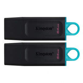 Kingston Technology DataTraveler Exodia unidad flash USB 64 GB USB tipo A 3.2 Gen 1 (3.1 Gen 1) Negro - dtx/64gb-2p