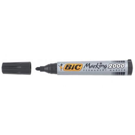 BIC Marking 2000 marcador permanente Punta redonda Negro 12 pieza(s)