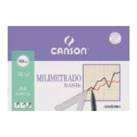 Canson C200406323 papel milimétrico A4 100 g/m² 12 hojas