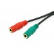 Equip 147943 cable de audio 1,5 m 2 x 3,5mm 3,5mm Negro