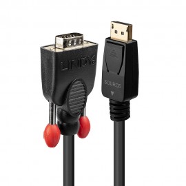 Lindy 41941 adaptador de cable de vídeo 1 m DisplayPort VGA (D-Sub) Negro