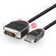 Lindy 41490 adaptador de cable de vídeo 1 m DVI-D DisplayPort Negro