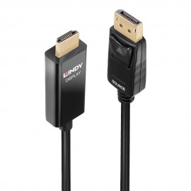 Lindy 40927 adaptador de cable de vídeo 3 m DisplayPort HDMI tipo A (Estándar) Negro