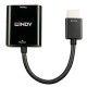 Lindy 38291 adaptador de cable de vídeo 0,1 m HDMI tipo A (Estándar) VGA (D-Sub) Negro