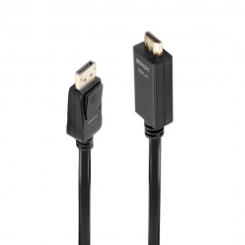 Lindy 36923 adaptador de cable de vídeo 3 m DisplayPort HDMI tipo A (Estándar) Negro