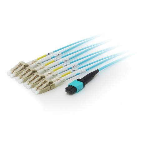 Equip 25556307 cable de fibra optica 3 m OM4 MTP 4x LC Cian - 4015867192511