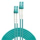 Lindy 46370 cable de fibra optica 1 m LC OM3 Turquesa