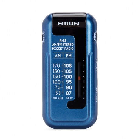 Aiwa R-22BL radio Personal Analógica Azul
