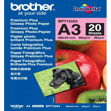 Brother BP71GA3 Premium Plus Glossy A3 Photo Paper