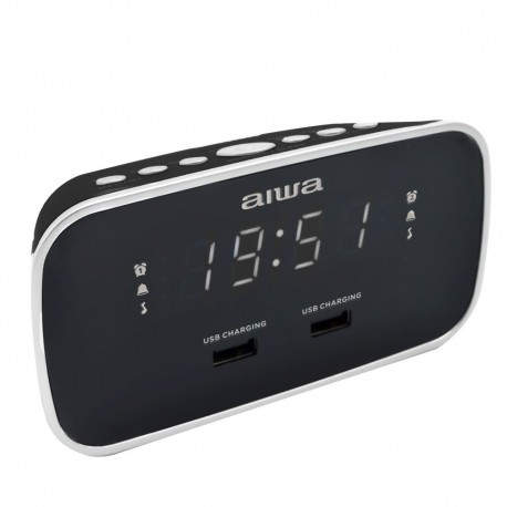 Aiwa CRU-19BK despertador Reloj despertador digital Negro