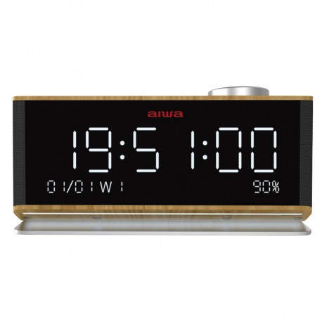 Aiwa CR-90BT despertador Reloj despertador digital Madera