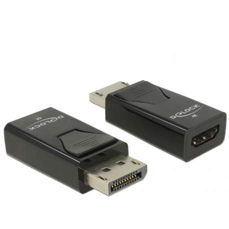 DeLOCK 65865 adaptador de cable Displayport HDMI-A Negro